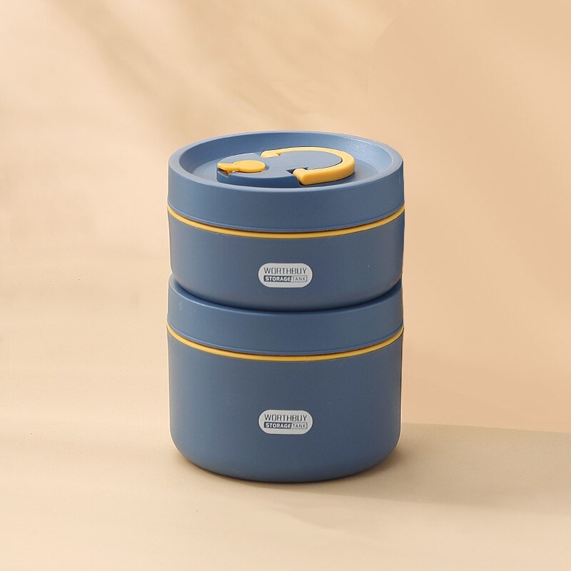 Lunch Box Isotherme Inox pour Déjeuner Bleu A