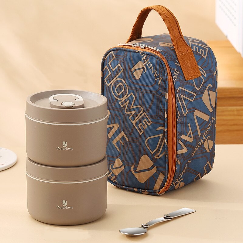 Lunch Box Isotherme Inox pour Déjeuner Kaki C