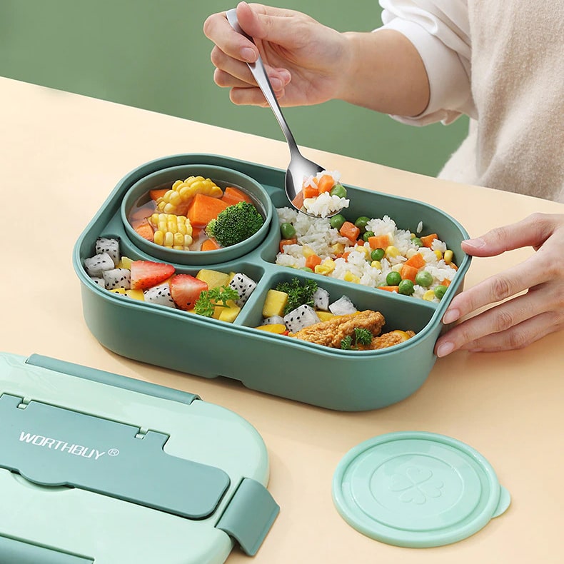 Lunch Box Isotherme à Déjeuner Micro-Ondes Utilisation Fourchette