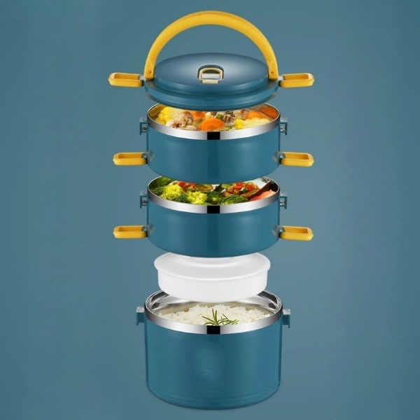 Lunch Box Isotherme en Inox pour Repas Adulte Couches