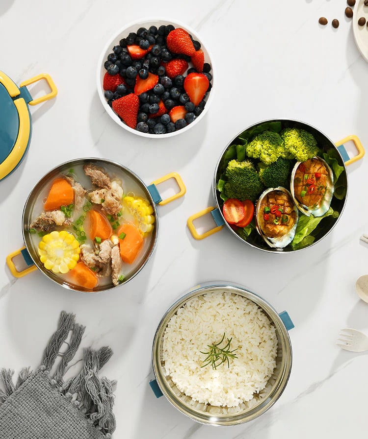 Lunch Box Isotherme en Inox pour Repas Adulte Nourriture