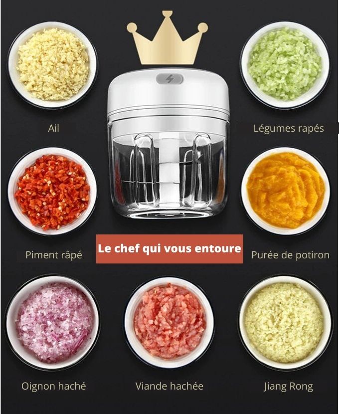 Mini Hachoir Électrique Sans Fil