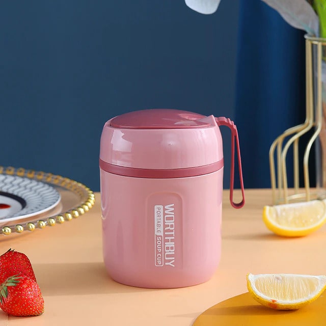 Lunch Box Isotherme Inox pour Déjeuner Rose