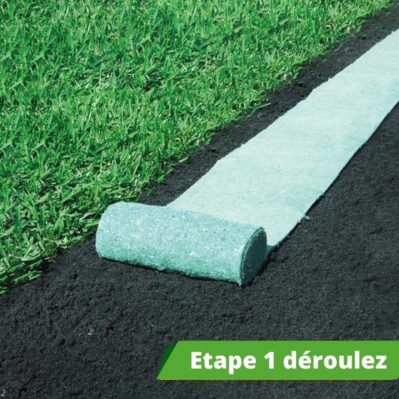 Rouleau de Gazon Biodégradable - Rouleau de Gazon Pousse Rapide