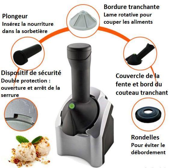Sorbetière Machine à Sorbet Électrique