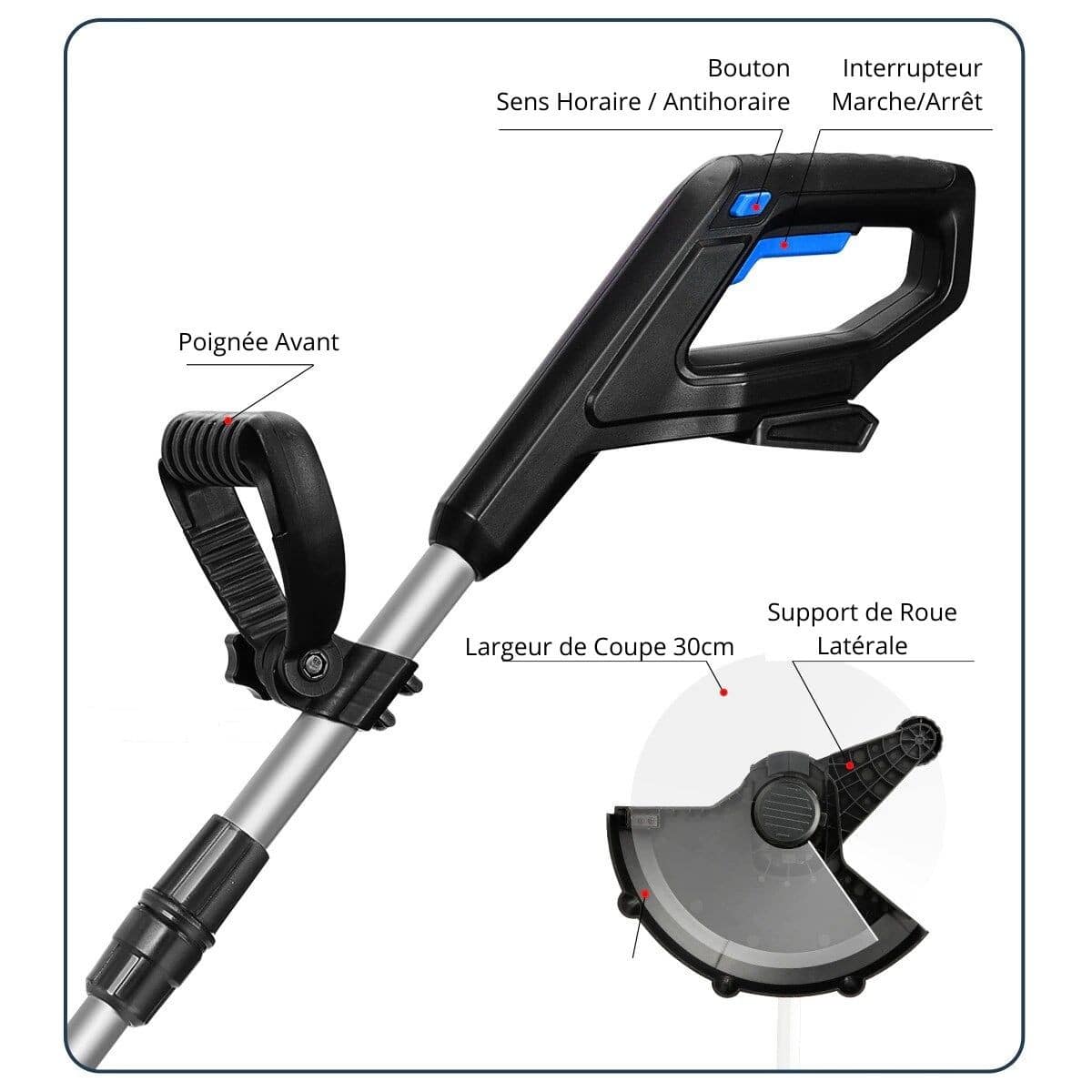 Tondeuse à Gazon Électrique Sans Fil