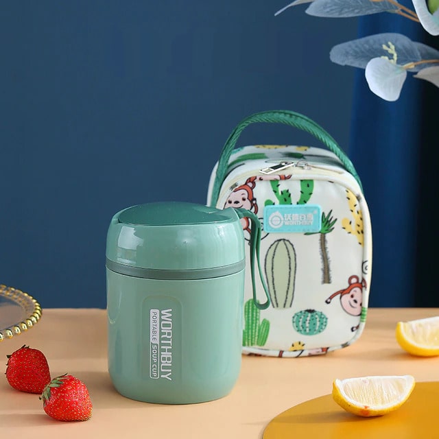 Lunch Box Isotherme Inox pour Déjeuner Vert Sac singe