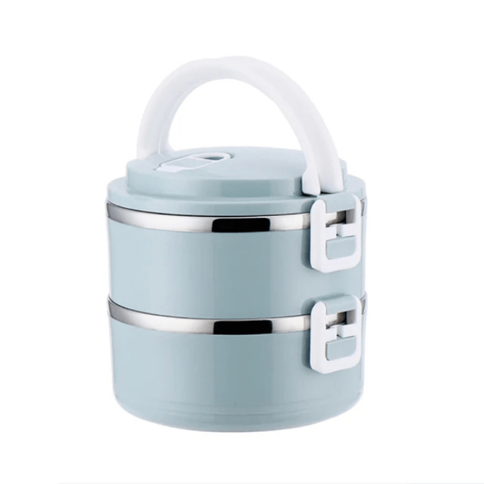 Lunch Box Isotherme Chaud Inox Adulte Bleu 2 Couches