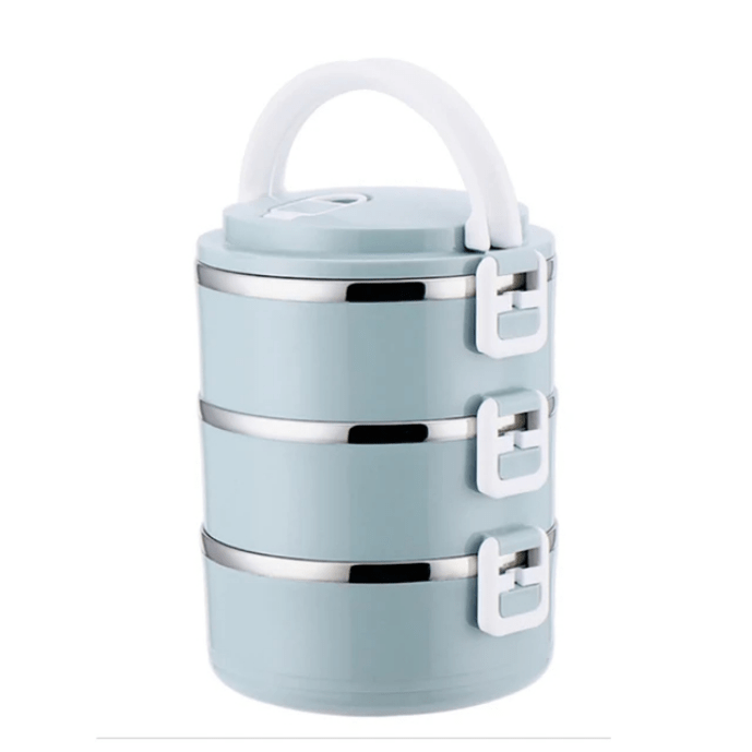Lunch Box Isotherme Chaud Inox Adulte Bleu 3 Couches
