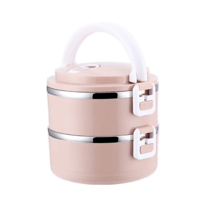 Lunch Box Isotherme Chaud Inox Adulte Rose 2 Couches