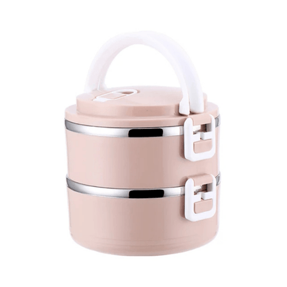 Lunch Box Isotherme Chaud Inox Adulte Rose 2 Couches