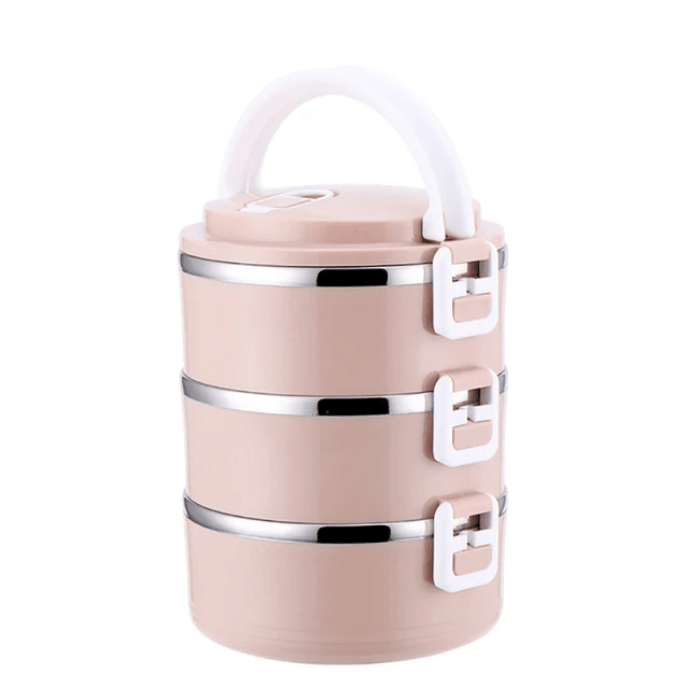 Lunch Box Isotherme Chaud Inox Adulte Rose 3 Couches