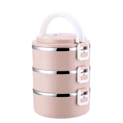 Lunch Box Isotherme Chaud Inox Adulte Rose 3 Couches