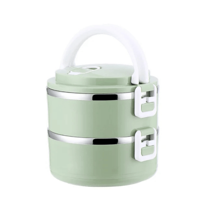 Lunch Box Isotherme Chaud Inox Adulte Vert 2 Couches