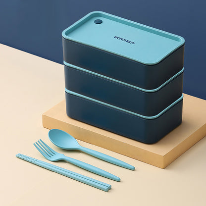 Lunch Box Isotherme Inox Adulte 3 Couches Bleu