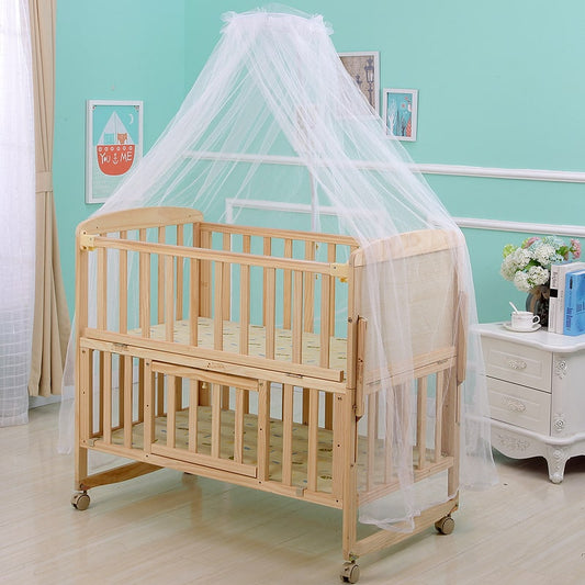 Moustiquaire Lit Bébé Bois Ouverte