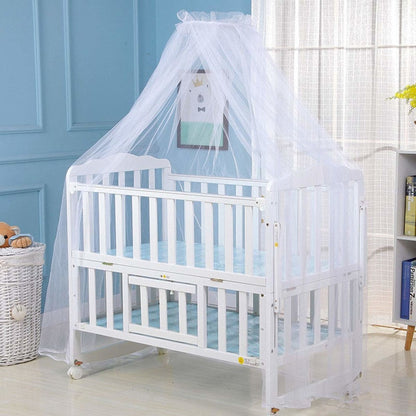 Moustiquaire Lit Bébé Ouverte Lit Blanc