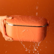 Lunch Box Chauffante Electrique Isotherme Inox Orange avec de l'eau