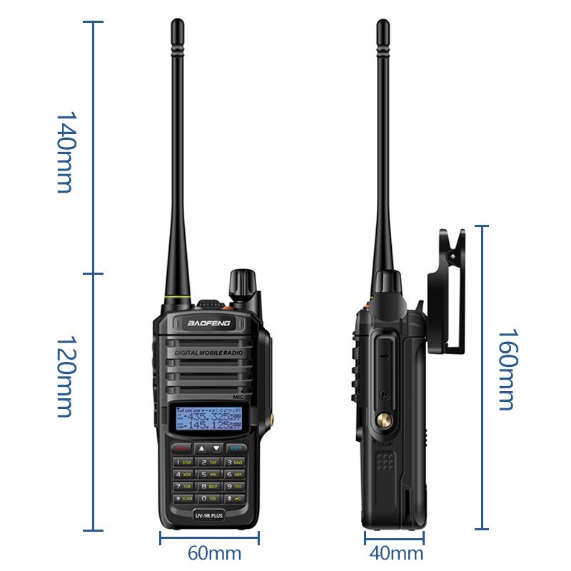 Talkie-Walkie Longue Portée 10km Dimensions