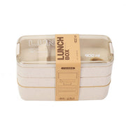 Lunch Box Isotherme en Paille de Blé pour Micro-Ondes Beige 900ml