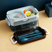 Lunch Box Isotherme Inox avec Lunch Bag Bleu Sans