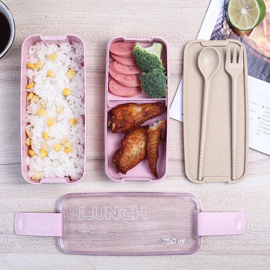Lunch Box Isotherme en Paille de Blé pour Micro-Ondes Utilisation 750ml