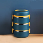 Lunch Box Isotherme Chaud Inox Adulte Bleu 3 Couches Sans