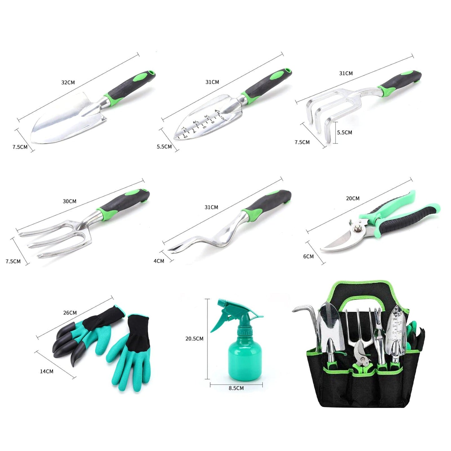 Kit de 9 Outils de Jardinage