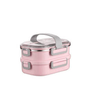 Lunch Box Isotherme Inox Adulte Rose 2 Couches