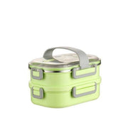 Lunch Box Isotherme Inox Adulte Vert 2 Couches