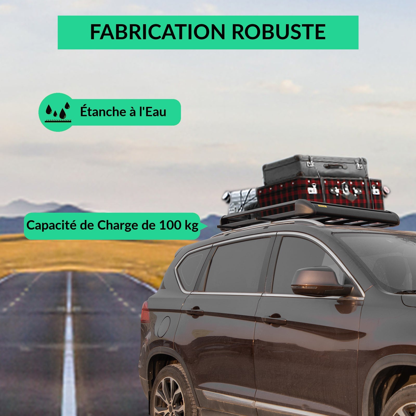 Porte-Vélo - Barre de Toit de Voiture Qualité