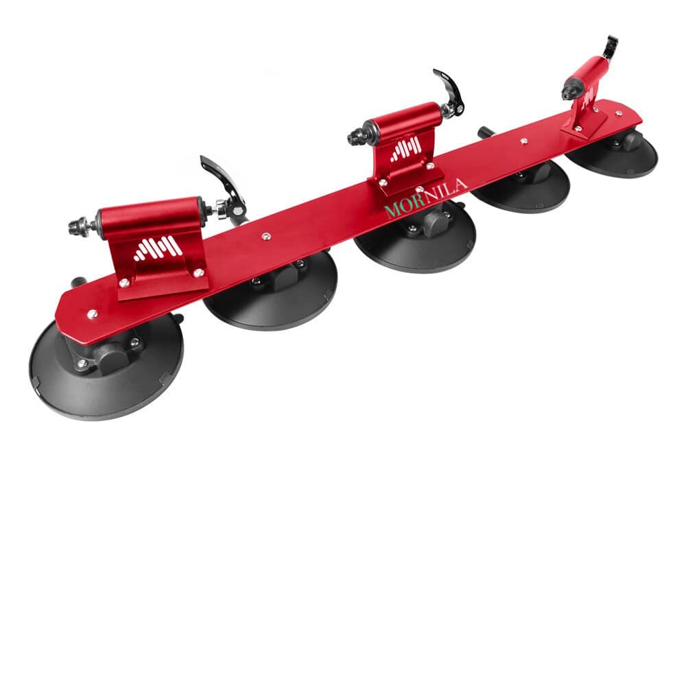 Porte-Vélo pour Toit de Voiture 3 Vélos Rouge