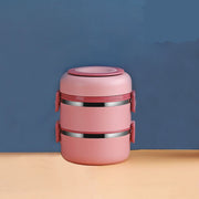 Lunch Box Isotherme Chaud Inox Adulte Rose 2 Couches Sans